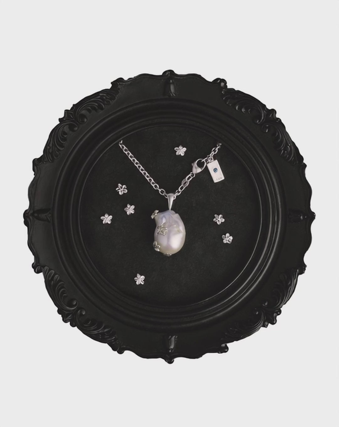 Flower-Studded Baroque Pearl Necklace